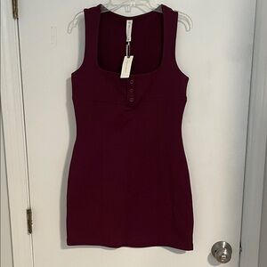 Anthropologie Sleeveless Tank Dress in Burgundy Wine